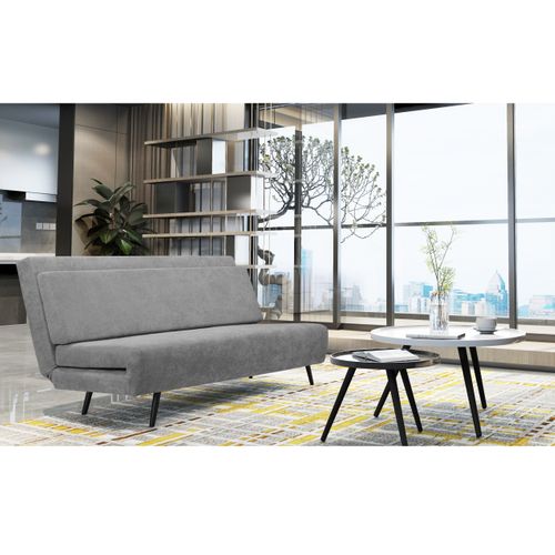 Mallory - Canapé-lit 140 Cm En Tissu Anthracite