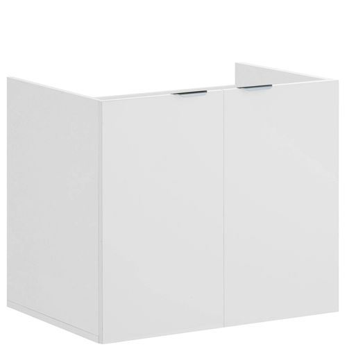 Atlas-meuble Sous-vasque Mural Avec 2 Portes Aspect Bois Blanc