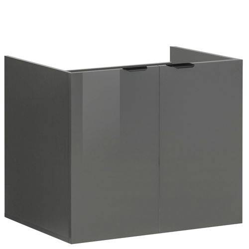 Atlas-meuble Sous-vasque Mural Avec 2 Portes Aspect Bois Gris