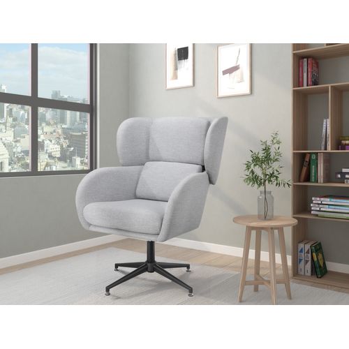 Vanessa - Chaise Pivotante En Velours Gris