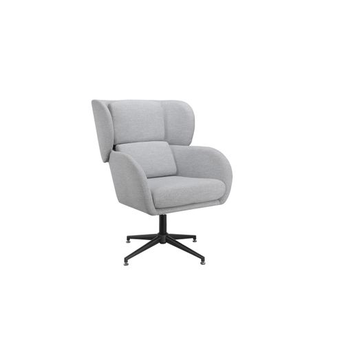 Vanessa - Chaise Pivotante En Velours Gris