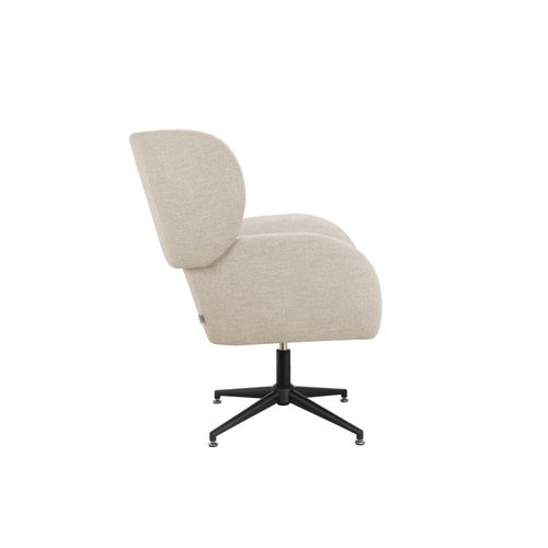 Vanessa - Chaise Pivotante En Velours Crème