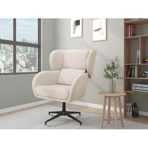 Vanessa - Chaise Pivotante En Velours Crème