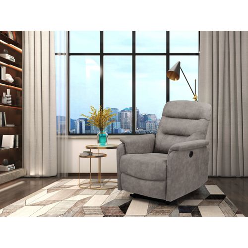Coullon - Fauteuil De Relaxation Avec Fonction Électrique En Microfibre Grise