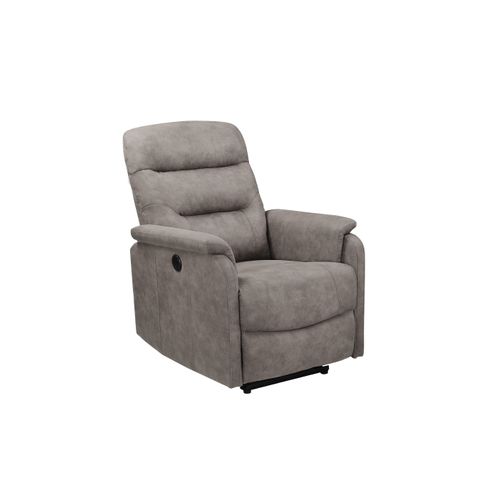 Coullon - Fauteuil De Relaxation Avec Fonction Électrique En Microfibre Grise