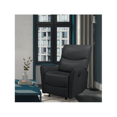 Chesley-fauteuil Inclinable Manuel En Pu Noir