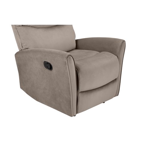 Chesley-fauteuil Inclinable Manuel Velours Taupe