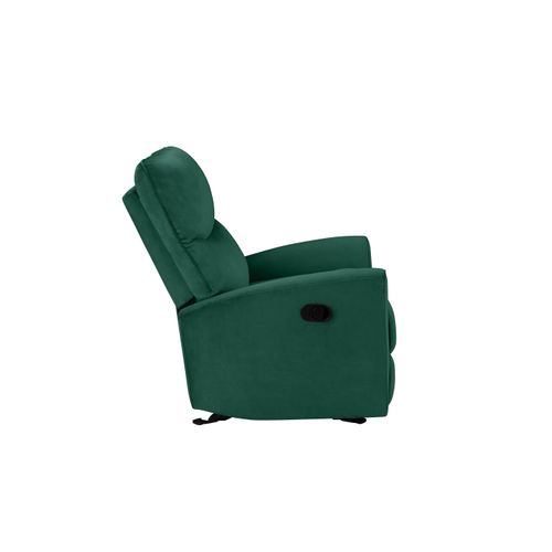 Chesley-fauteuil Inclinable Manuel En Velours Vert Foncé