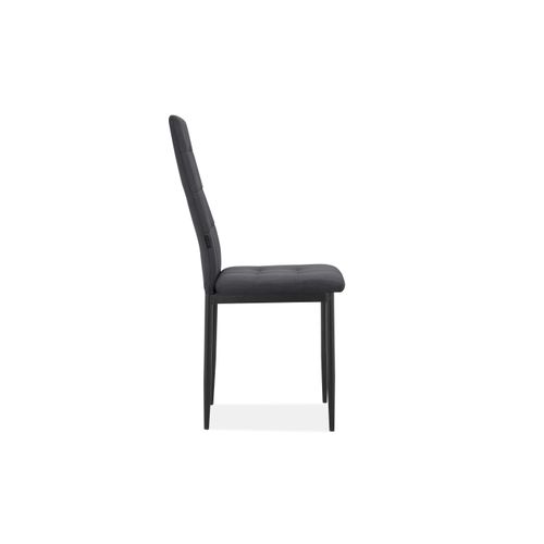 Becca-chaise De Salle à Manger En Tissu Anthracite Lot De 2