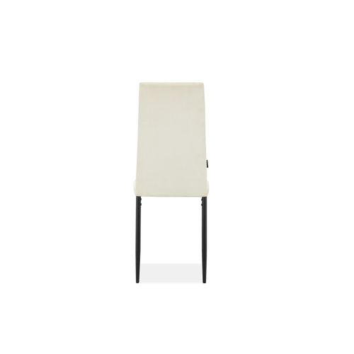 Becca-chaise De Salle à Manger En Velours Crème 2 Packs