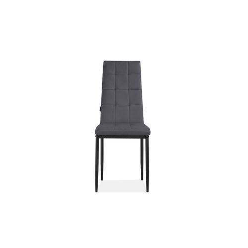 Becca-chaise De Salle à Manger En Velours Anthracite Lot De 4