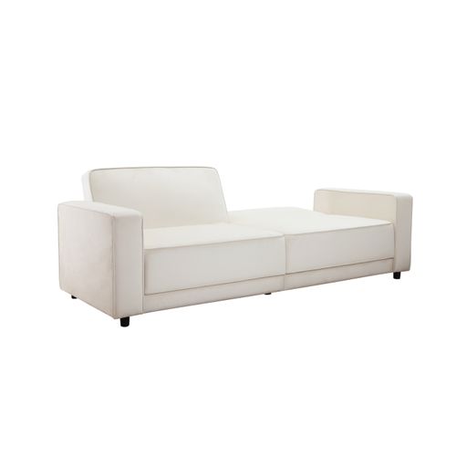Allie - Canapé-lit 3 Places En Velours Crème