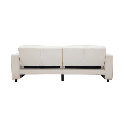 Allie - Canapé-lit 3 Places En Velours Crème