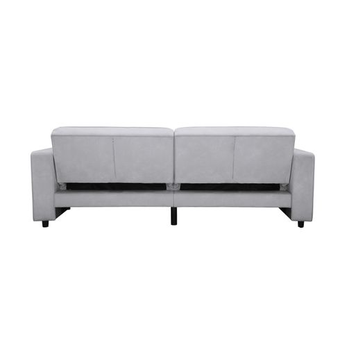 Allie - Canapé-lit 3 Places En Velours Gris Clair