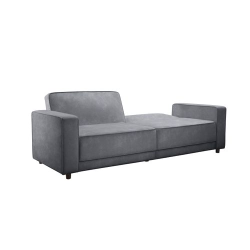 Allie - Canapé-lit 3 Places En Velours Anthracite