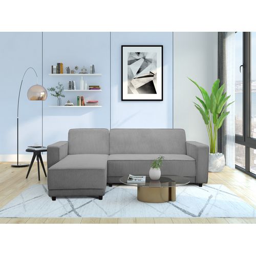 Allie - Canapé-lit 3 Places Avec  En Tissu Gris