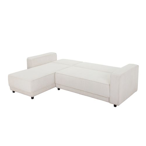 Allie - Canapé-lit 3 Places Avec  En Tissu Crème