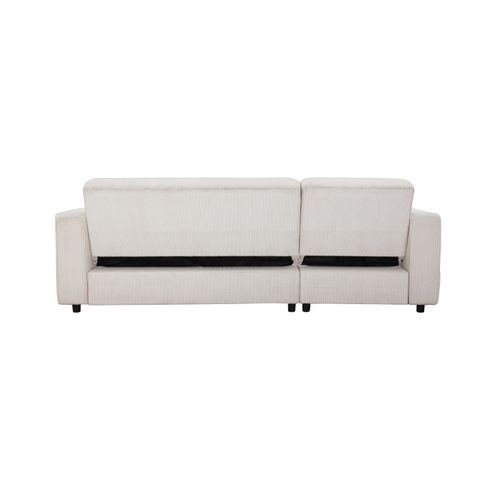 Allie - Canapé-lit 3 Places Avec  En Tissu Crème