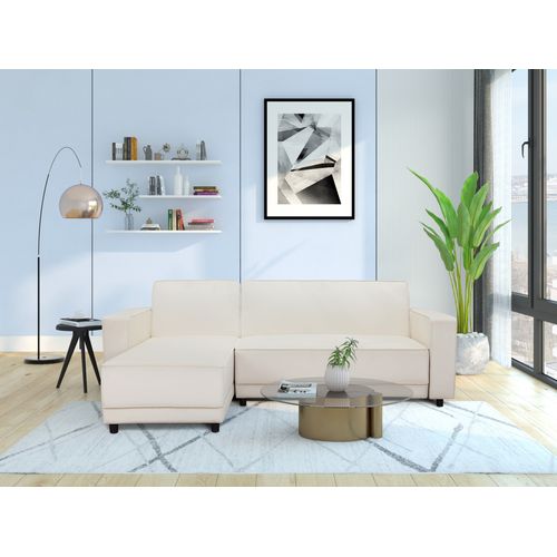 Allie - Canapé-lit 3 Places Avec En Velours Crème