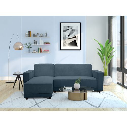 Allie - Canapé-lit 3 Places Avec  En Tissu Bleu