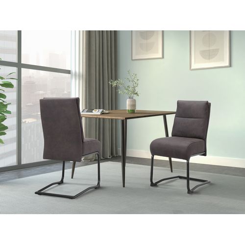 Wilde-chaise De Salle à Manger En Microfibre Anthracite 2 Pack