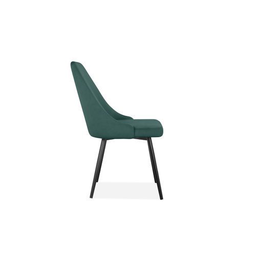 Natascha - Chaise De Salle à Manger En Velours Vert Foncé 2 Packs
