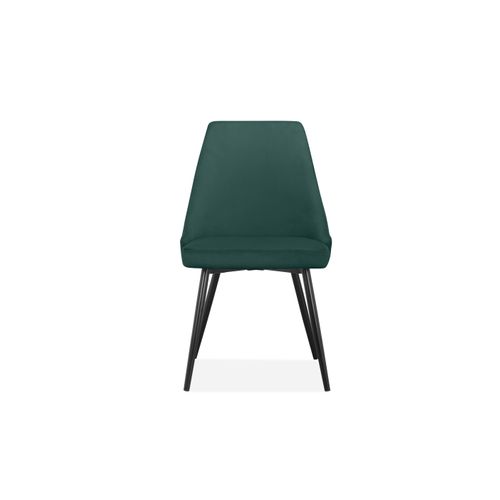 Natascha - Chaise De Salle à Manger En Velours Vert Foncé 2 Packs