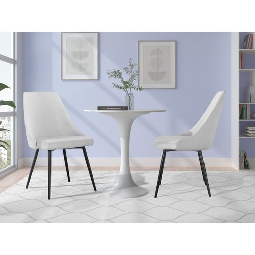 Natascha - Chaise De Salle à Manger En Velours Gris 2 Pack