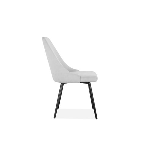 Natascha - Chaise De Salle à Manger En Velours Gris 2 Pack