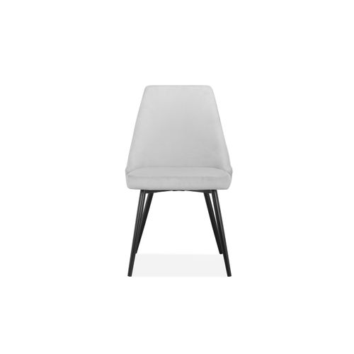 Natascha - Chaise De Salle à Manger En Velours Gris 2 Pack