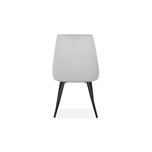 Natascha - Chaise De Salle à Manger En Velours Gris 2 Pack