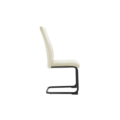 Sia-chaises De Salle à Manger En Velours Crème 2 Packs