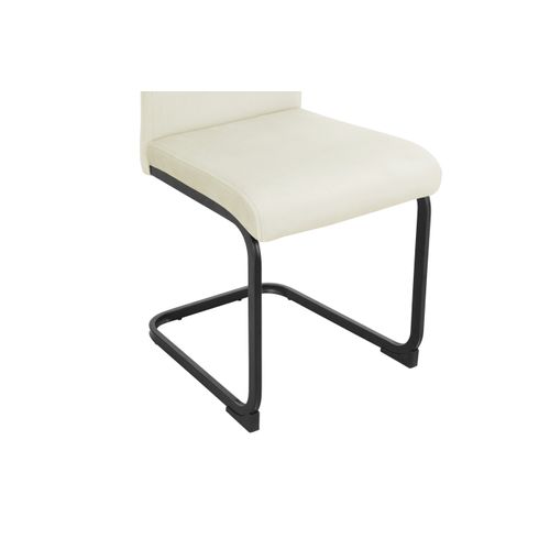 Sia-chaises De Salle à Manger En Velours Crème 4 Pièces