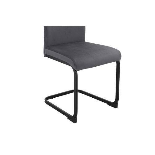 Sia-chaises De Salle à Manger En Velours Anthracite 4 Pièces