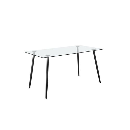 Danny-ensemble Table De Salle à Manger 140x80 Cm Et 4 Chaises En Velours Crème