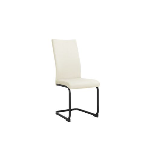 Danny-ensemble Table à Manger 100 Cm Et 4 Chaises En Velours Crème