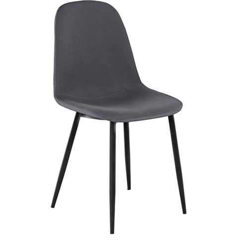 Miller - Chaise De Salle à Manger En Tissu Anthracite 2 Pack