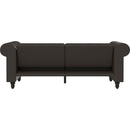Felix - Canapé Convertible 3 Places En Tissu Anthracite