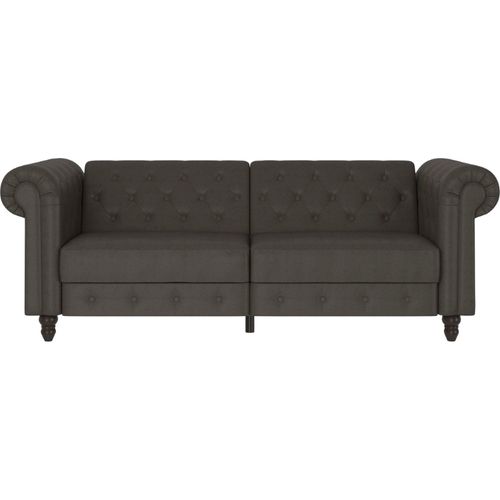 Felix - Canapé Convertible 3 Places En Tissu Anthracite