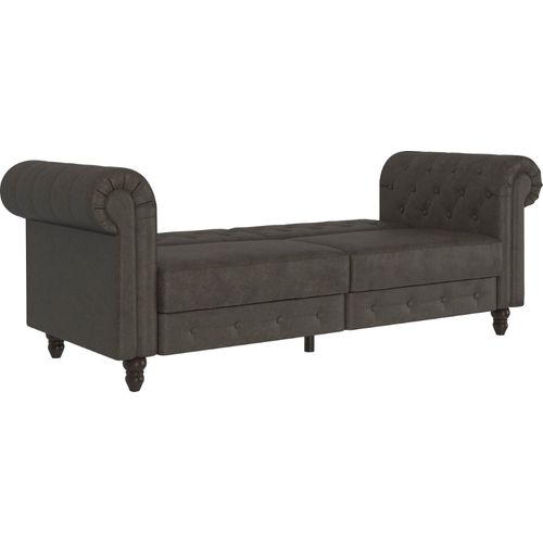 Felix - Canapé Convertible 3 Places En Tissu Anthracite