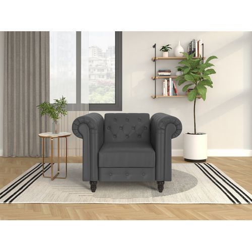 Felix - Chaise Longue Avec Fonction Relax En Pu Gris