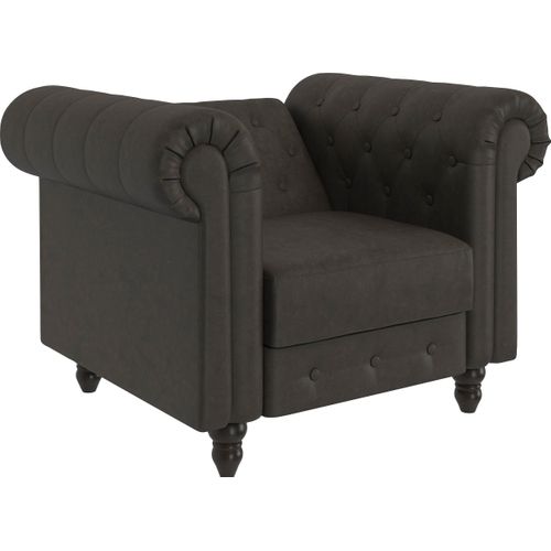 Felix - Chaise Longue Avec Fonction Relax En Microfibre Anthracite