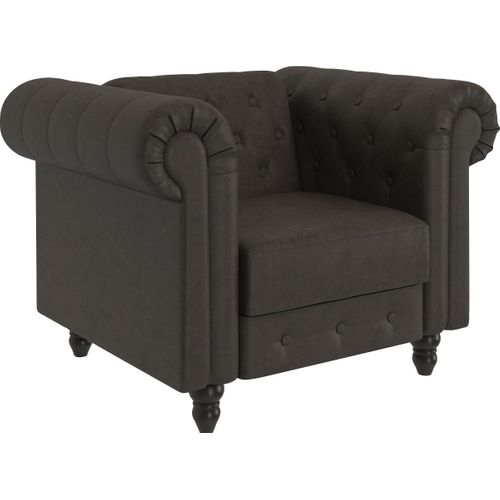 Felix - Chaise Longue Avec Fonction Relax En Microfibre Anthracite
