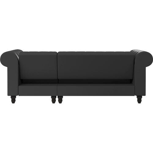 Felix - Canapé D'angle 3 Places En Simili Cuir Gris