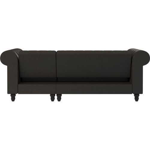 Felix - Canapé  D'angle 3 Places En Tissu Anthracite