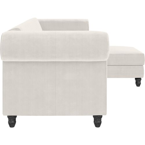 Felix Ii - Canapé-lit 3 Places Avec  En Tissu Crème