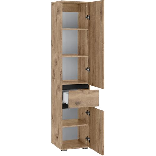 Wisla -colonne Avec 1 Tiroir Et 2 Portes Aspect Chêne