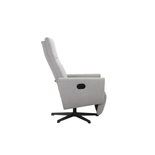 Kilvo-fauteuil Inclinable Avec Fonction Manuelle Et Pivotante En Tissu Gris