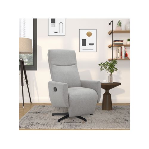 Kilvo-fauteuil Inclinable Avec Fonction Manuelle Et Pivotante En Tissu Gris