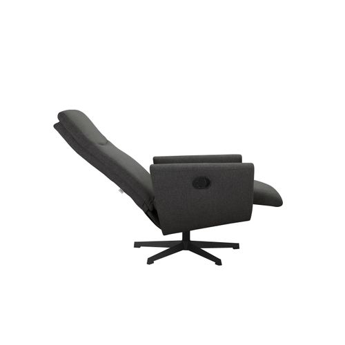 Kilvo-fauteuil Inclinable Avec Fonction Manuelle Et Pivotante En Tissu Anthracite